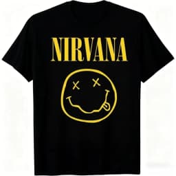 New Nirvana Rock Band Men's T-shirt Hip-Hop Style Men's and Women's Oversized Y2K Tee Casual Loose Outdoor Street Unisex Clothes
