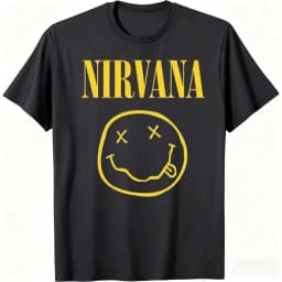 New Nirvana Rock Band Men's T-shirt Hip-Hop Style Men's and Women's Oversized Y2K Tee Casual Loose Outdoor Street Unisex Clothes