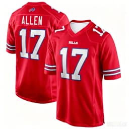 2026 Bills Josh Allen 17# Football Jersey Shirt, 3D Print Rugby Jersey, Men Summer Training Breathable Quick Drying Jersey