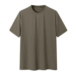 Summer Men's Clothing Light Luxury T Shirt Leisure Long Sleeve O Neck Drapped Solid Color Loose Basic Shirt Popular Knitwear