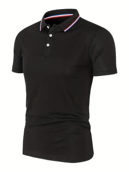 2025 Hot Sale Men's Summer Casual Breathable Comfortable Polo Shirt Men's Solid Color High Quality Short Sleeve T-Shirt