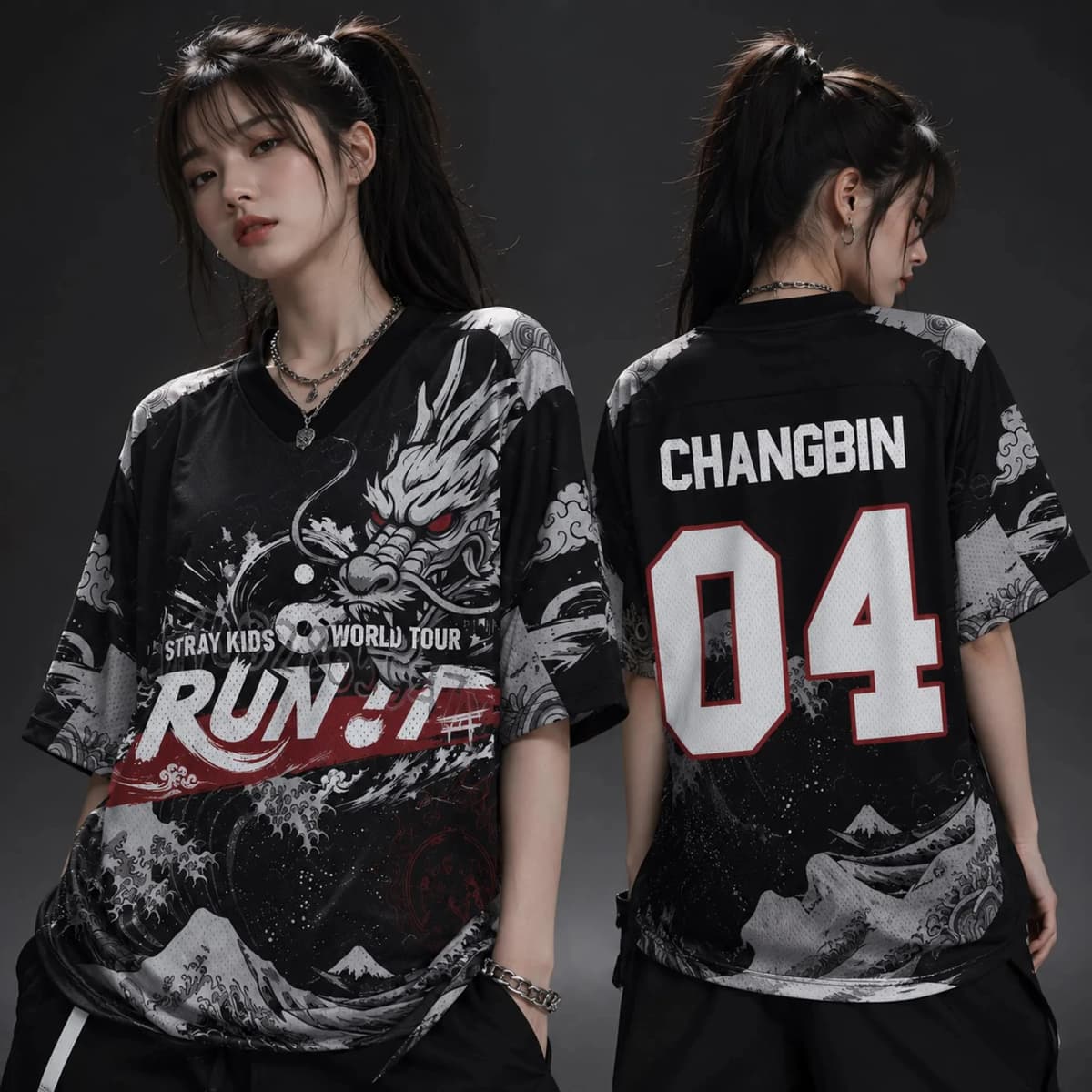 2026 Kpop Stray Run It World Tour Jersey T-shirt Men Women Summer Sports T-shirt Breathable Quick Drying Clothing Fan Gifts