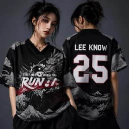 2026 Kpop Stray Run It World Tour Jersey T-shirt Men Women Summer Sports T-shirt Breathable Quick Drying Clothing Fan Gifts