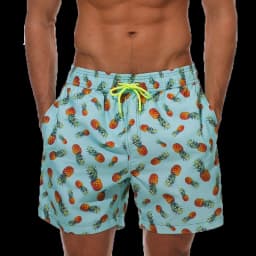 Men's Simple Vertical Striped 3D Print Summer Outdoor Beach Shorts Swim Trunks Breathable Quick-Drying Casual Sports Pants