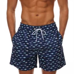 Men's Simple Vertical Striped 3D Print Summer Outdoor Beach Shorts Swim Trunks Breathable Quick-Drying Casual Sports Pants