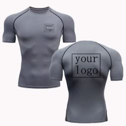 New Custom Compression T Shirt Your Design Logo Top Men Women Print Original Design Tshirts Jogging Workout Gym Quick Dry Tshirt