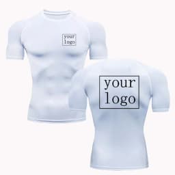 New Custom Compression T Shirt Your Design Logo Top Men Women Print Original Design Tshirts Jogging Workout Gym Quick Dry Tshirt