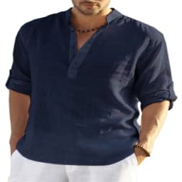 2024 New Men's Casual Blouse Cotton Linen Shirt Loose Tops Long Sleeve Tee Shirt Spring Autumn Casual Handsome Men's Shirts