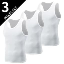 1/3 Piece Men's Four Seasons Black And White Classic Color Basic Vest Plus Size Youth Sports And Leisure Running Joker Bottoming