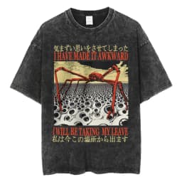 New Arrival I Have Made It Awkward I Will Be Taking My Leave Meme Japan Spider Crab Funny Short Sleeved Round Neck Y2k Tshirt