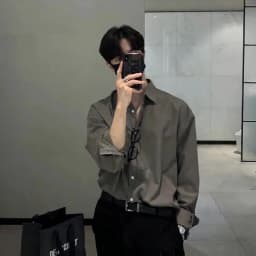 New Korean Business Men Shirts Light Luxury Slim-fit Solid Color Long Sleeve Cardigans Leisure Breathable Solid Color Basic Tops