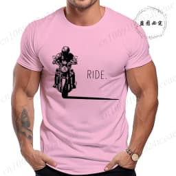 Men's Casual Motorcycle Graphic T-Shirts Man Street Summer Harajuku Tshirt Motorbike Racer Vintage Retro Bike T-Shirts Top Gift
