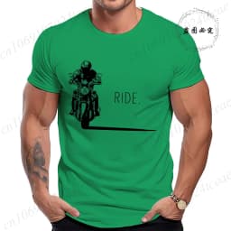 Men's Casual Motorcycle Graphic T-Shirts Man Street Summer Harajuku Tshirt Motorbike Racer Vintage Retro Bike T-Shirts Top Gift