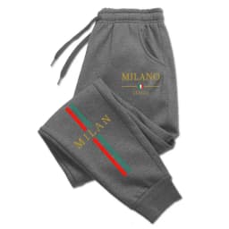 2026 Hot Sale Milan City Printed Jogger Pants Men Women Autumn Winter Casual High Quality Outdoor Running Sports Casual Pants