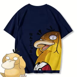 Anime Pokemon Psyduck Printed T-shirt Men's and Women's T-shirt Men's Tops Harajuku Y2K T-shirt 2026 Summer New Tee Streetwear