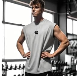 Summer men's casual wide-shoulder sleeveless vest, large-sized round-neck bird-eye fabric vest, outdoor breathable casual vest