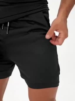 Anime Berserk 2 in 1 Compression Shorts for Men - Running, Training, Yoga Gym Workout Sportswear with Pockets