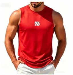Men's Casual Fitness Tank Top Sportswear Sleeveless Shirt Male Mesh Breathable Tops Tee Sports Vest Undershirt Gyms Vest Men