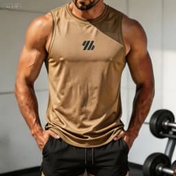 Men's Casual Fitness Tank Top Sportswear Sleeveless Shirt Male Mesh Breathable Tops Tee Sports Vest Undershirt Gyms Vest Men