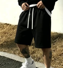 Simple Basic Gray Men's Shorts Casual Solid Color Loose Drawstring Elastic Waist Summer Jogging Shorts men clothing