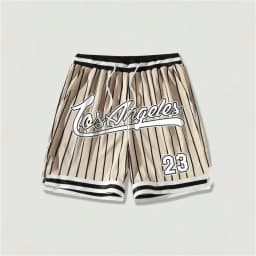 European and American men's summer Gothic letter stripe print comfortable breathable drawstring shorts outdoor casual pants