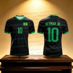 Neymar & VINI JR 3D Printed Football Jersey For Men Women Summer Fashion Sports Quick-dry Breathable Shorts Sleeve Soccer Tees