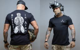 Unisex Military Tactical Skull Soldier Print T-Shirt Black Cotton Short Sleeve Back Big Print Casual Army Style Streetwear Tee
