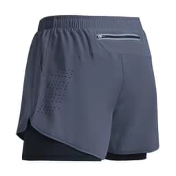 Men's Double Layer Shorts Summer Quick-drying Shorts Casual Fashion Male Clothing Beach Bottoms 2 in 1 Black Gyms Short Pant Men