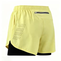 Men's Double Layer Shorts Summer Quick-drying Shorts Casual Fashion Male Clothing Beach Bottoms 2 in 1 Black Gyms Short Pant Men