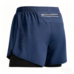 Men's Double Layer Shorts Summer Quick-drying Shorts Casual Fashion Male Clothing Beach Bottoms 2 in 1 Black Gyms Short Pant Men