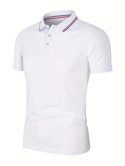 2025 Hot Sale Men's Summer Casual Breathable Comfortable Polo Shirt Men's Solid Color High Quality Short Sleeve T-Shirt