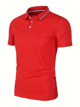 2025 Hot Sale Men's Summer Casual Breathable Comfortable Polo Shirt Men's Solid Color High Quality Short Sleeve T-Shirt