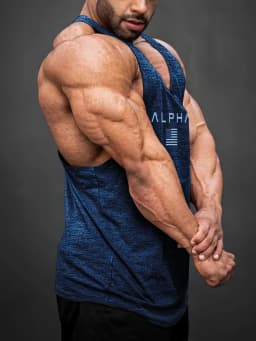 Cross-border European Size Alpha Men's Printed Round-neck Fitness Vest, Undershirt, Muscle Quick-drying Basketball Vest
