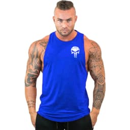 New Hot Sale Mens Skull Printed Tank Top Breathable Cool Vest Running Shirt Cotton Tees Bodybuilding Singlet Fitness Sleeveless
