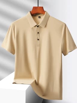 Selected popular nylon fabric, dad's summer clothing, middle-aged men's short sleeved T-shirt, summer ice silk quick drying, mid