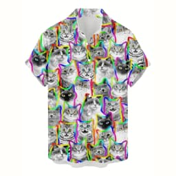 Fashion Cat Dog Hawaiian Shirt Men 3d Printed Animal Pig Graphic Short Sleeve Shirts New Design Summer Beach Lapel Button Blouse