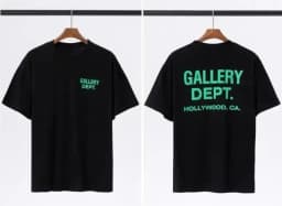 Men's GALLERY DEPT T-shirt with black and yellow print, California Hollywood streetwear T-shirt summer casual short sleeved top