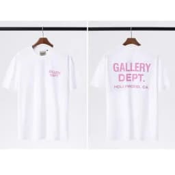Men's GALLERY DEPT T-shirt with black and yellow print, California Hollywood streetwear T-shirt summer casual short sleeved top
