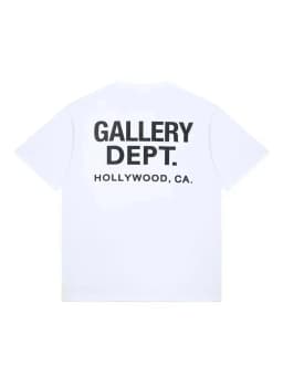 Men's GALLERY DEPT T-shirt with black and yellow print, California Hollywood streetwear T-shirt summer casual short sleeved top