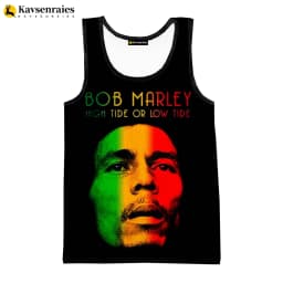 2023 New Fashion Bob Marley Tank Tops 3D Printed Graphic Polyester Sleeveless Shirts Men Hip Hop Harajuku Streetwear T-shirt