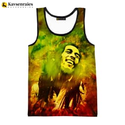 2023 New Fashion Bob Marley Tank Tops 3D Printed Graphic Polyester Sleeveless Shirts Men Hip Hop Harajuku Streetwear T-shirt