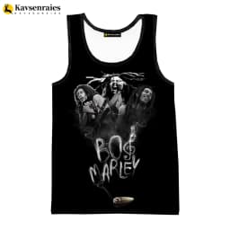 2023 New Fashion Bob Marley Tank Tops 3D Printed Graphic Polyester Sleeveless Shirts Men Hip Hop Harajuku Streetwear T-shirt