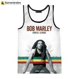 2023 New Fashion Bob Marley Tank Tops 3D Printed Graphic Polyester Sleeveless Shirts Men Hip Hop Harajuku Streetwear T-shirt