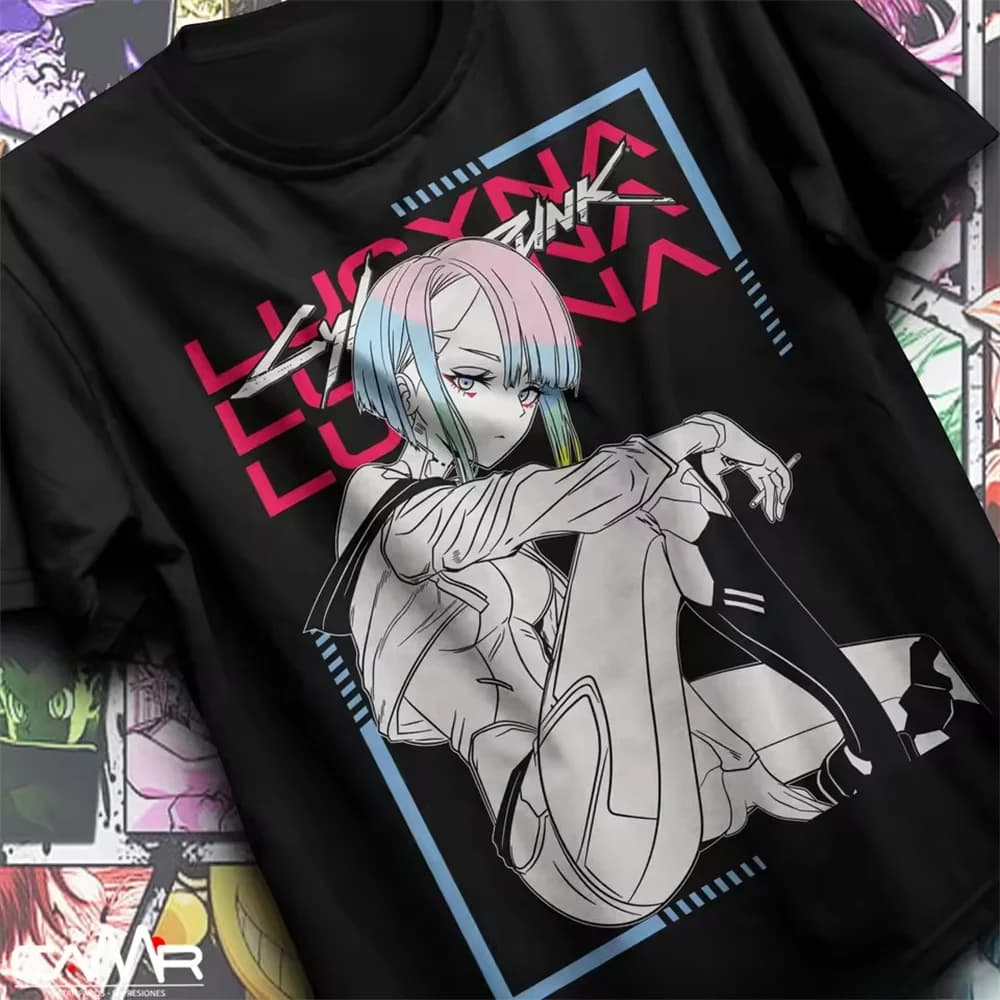Cyber Edgerunners Cotton High Quality T Shirt Harajuku Japanese Designer Men Tshirt Harajuku Unisex Clothes