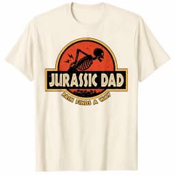 Jurassic Dad Pain Finds A Way Funny Sarcastic Skeleton T-Shirt Prehistoric Dad Joke T-shirt Men's Clothing Summer T Shirt Y2k
