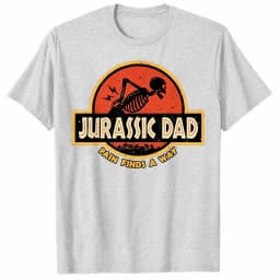 Jurassic Dad Pain Finds A Way Funny Sarcastic Skeleton T-Shirt Prehistoric Dad Joke T-shirt Men's Clothing Summer T Shirt Y2k