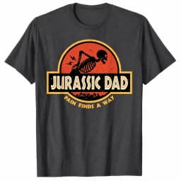 Jurassic Dad Pain Finds A Way Funny Sarcastic Skeleton T-Shirt Prehistoric Dad Joke T-shirt Men's Clothing Summer T Shirt Y2k