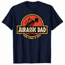 Jurassic Dad Pain Finds A Way Funny Sarcastic Skeleton T-Shirt Prehistoric Dad Joke T-shirt Men's Clothing Summer T Shirt Y2k
