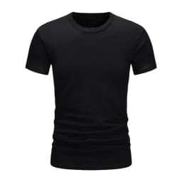 2026 Summer Men's T-shirt Fashion Slim Black Short Sleeved Comfortable Casual Round Neck T-shirts Top Men's Clothing
