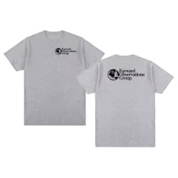 2026 Summer Forward Observations Group T-shirt Men's Black Cotton Tshirt Front Back Globe Print Streetwear Casua